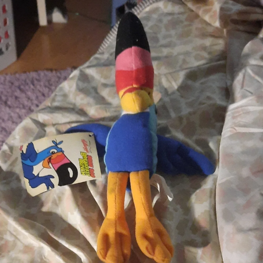 Kellogg's Toucan Plush Bird Toy - Blue, Yellow, Black, Pink, Red
